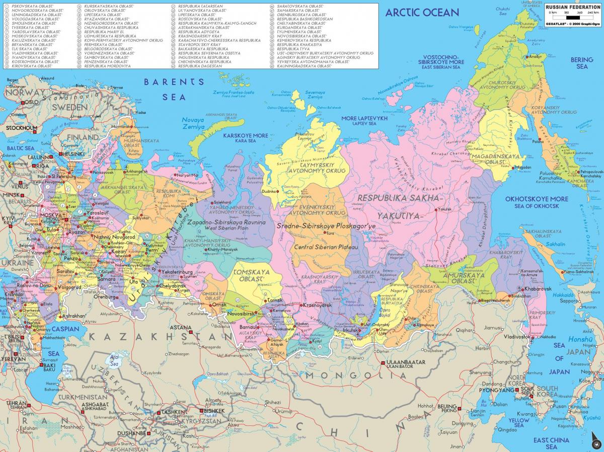 Mappa della città di Russia
